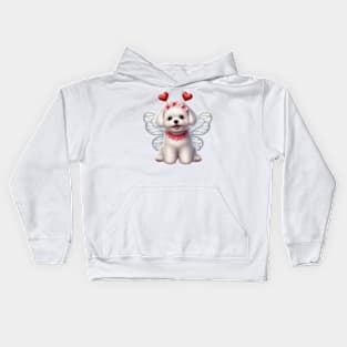 Valentine Fairy Bichon Frisé Dog Kids Hoodie